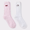 Paquete de 2 pares de calcetines para dama talla 9/11 -Hello Kitty
