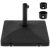 Base para sombrilla rellenable de 40 kg (90 lb) de alta resistencia con 2 ruedas -Costway