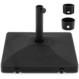 Base para sombrilla rellenable de 40 kg (90 lb) de alta resistencia con 2 ruedas -Costway