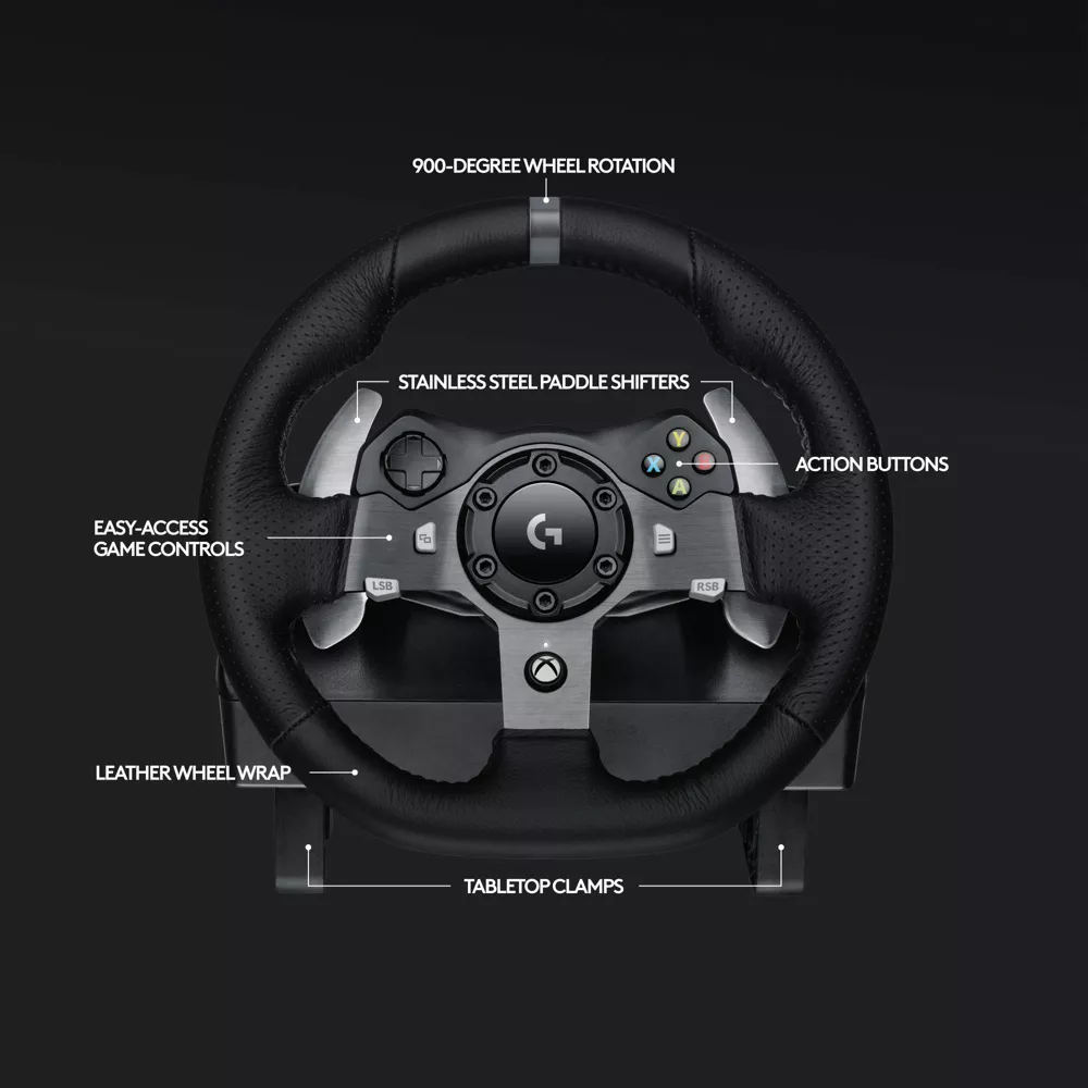 Volante y pedales de carreras modelo G920 para Xbox One y PC -Logitech - Imagen 4