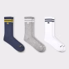 Paquete de 3 pares de calcetas para adulto verde y gris talla 6-12.5 -Champion