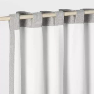 Alternative view of Par de paneles de cortina chambray color gris 42" x 63"- Pillowfort