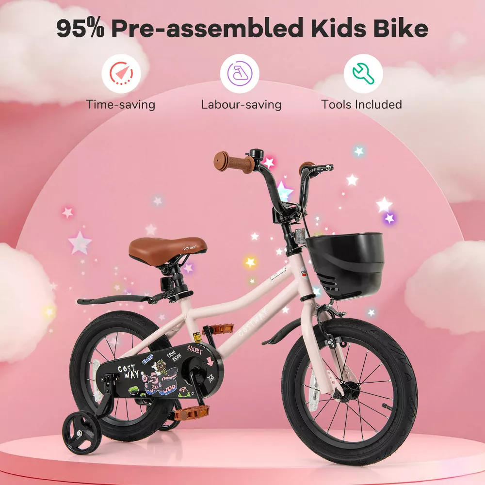 Bicicleta de 14 pulgadas asiento ajustable-Costway - Imagen 4