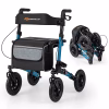 Andador plegable para adultos mayores con ruedas neumáticas todoterreno de 9" -Costway
