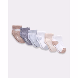 Paquete de 6 pares de calcetines para bebé talla 6/12 meses -Hanes