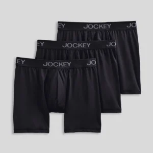Paquete de 3 calzones tipo boxer para caballero talla S, color negro - Jockey