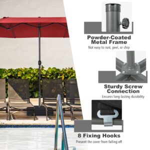 Alternative view of Base para sombrilla exterior de 90 kg, color negro  -Costway