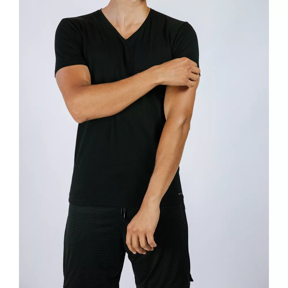 Paquete de 2 camisetas para caballero con cuello V, talla S -Pair of Thieves - Imagen 4
