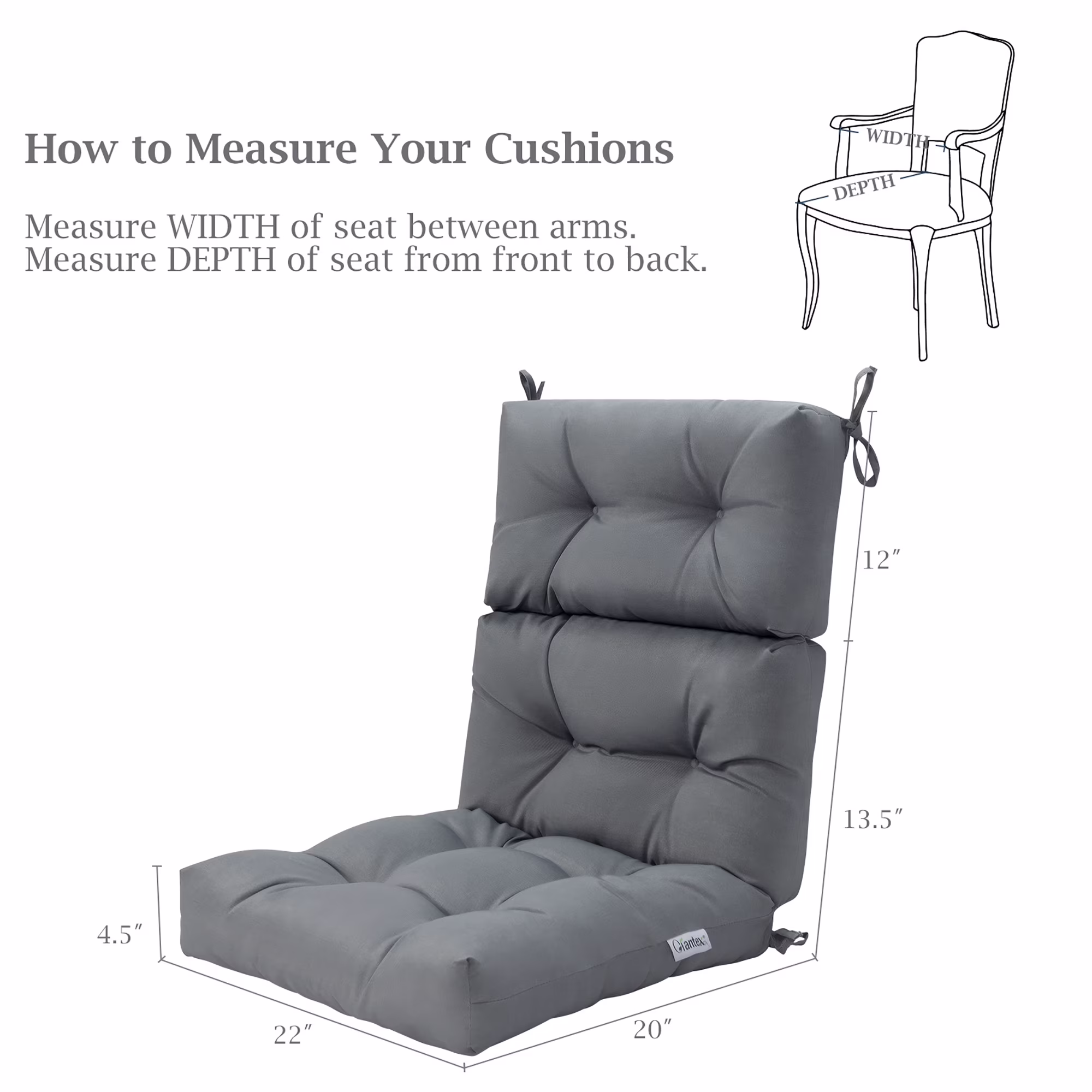 Cojín para Silla de Respaldo de 22''x44' marca Costway - Imagen 4