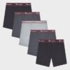 Paquete de 4 bóxers transpirables para hombre negro jaspeado y gris talla S - Marca Champion Iconic Essentials