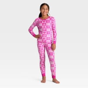 Conjunto de pijama suave de 2 piezas para niña talla 4 color rosa - Marca Barbie