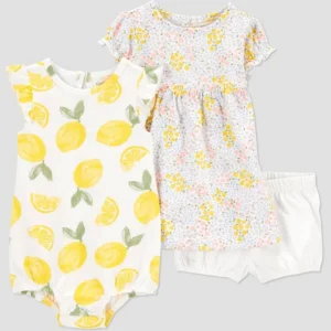 Conjunto de 3 piezas veraniego para bebé talla 9 meses -Carter´s