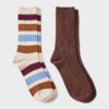 Paquete de 2 pares de calcetines acanalados para caballero talla 6/12
