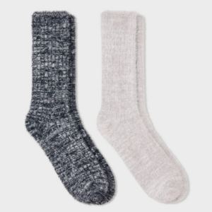 Paquete de 2 pares de calcetas afelpadas para adulto talla 4/10