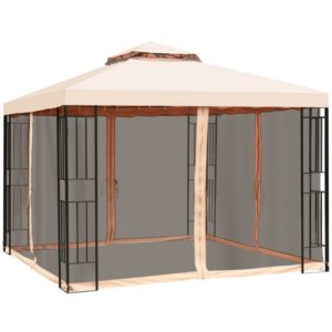 Alternative view of Gazebo de 10 x 10 pies con malla mosquitera y ventilación superior -Costway