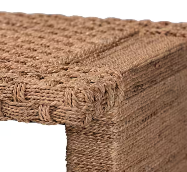 Mesa de centro rectangular de 140 cm con mimbre de hierba marina -Bali & Pari - Imagen 4