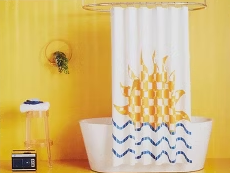 Alternative view of Cortina para baño de 72 x 72 in con diseño de sol y olas  -Room Essentials