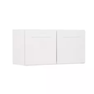 Gabinete de cocina preensamblado de 30 x 12 x 15 pulgadas en blanco satinado -Shaker
