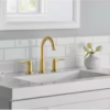 Llave para lavabo de 20 cm (8 pulgadas) de dos manijas y arco alto, color dorado -Glacier Bay
