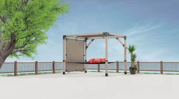 Malla para pergola 10 pies x 10 pies color beige -WILD HOG - Imagen 2