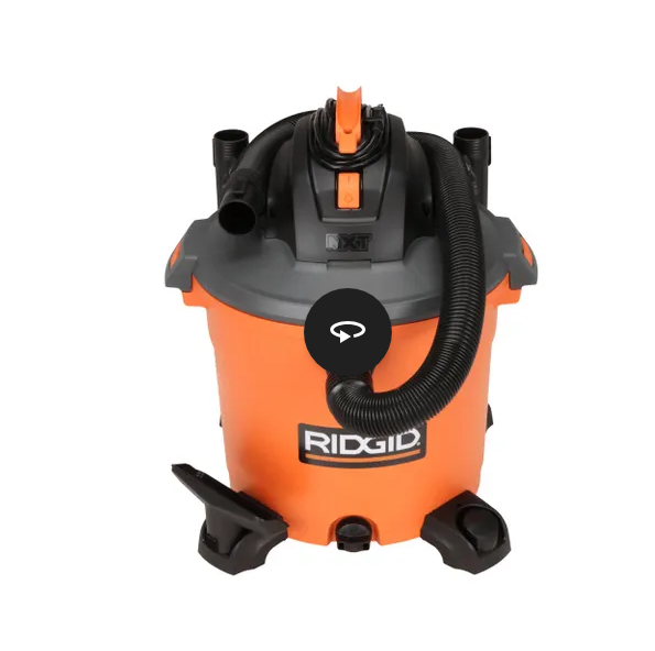 Aspiradora de 16 galones con 5.0 HP de potencia para uso en seco y húmedo, amarilla -RIDGID