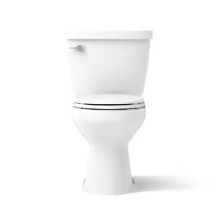 Inodoro redondo con rueda de taza de 30.5 cm, aro de cera y asiento de cierre suave -KOHLER