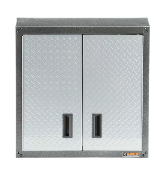 Armario para pared de puerta completa, color plata -Gladiator