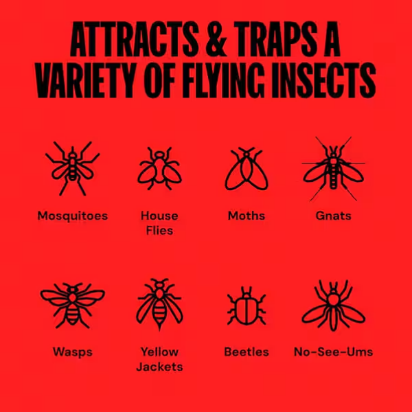Trampa para insectos voladores para uso en exterior, color negro -Dynatrap - Imagen 3