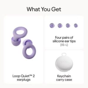 Alternative view of Tapones para los oídos para dormir, viajar y concentrarse color violeta - Marca Loop Quiet™ 2