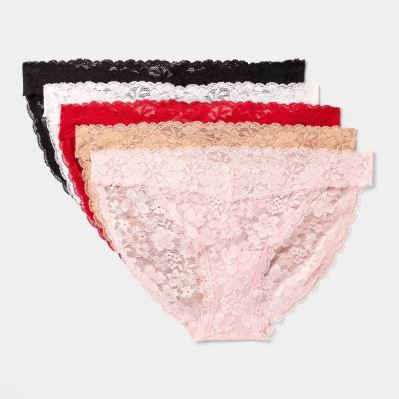 Paquete de 5 bikinis de encaje para mujer talla L - Marca Auden™