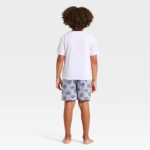 Alternative view of Conjunto de pijama de manga corta para niño talla 8 de 2 piezas color blanco - Marca Mario Kart