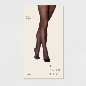 Alternative view of Par de medias transparentes con estampado tejido de cesta para mujer negras talla S/M - Marca A New Day™