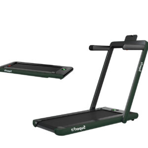 Caminadora plegable 2 en 1 de 2.25 caballos de fuerza, color verde -Costway