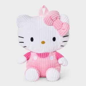 Mochila de felpa de pana color rosa para niña - Marca Hello Kitty