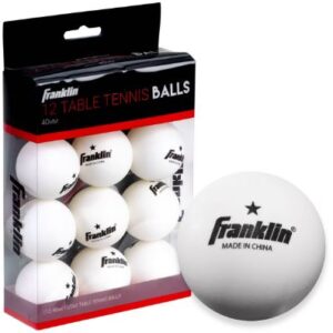 Paquete de 12 pelotas de tenis de mesa de 40 mm tamaño reglamentario - Marca Franklin Sports