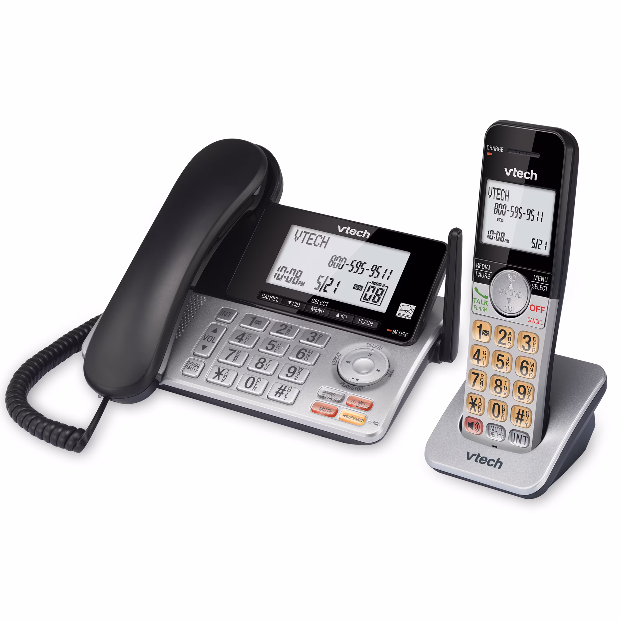 Teléfono fijo con sistema de contesta con cable/inalámbrico de alcance extendido -VTech - Imagen 4