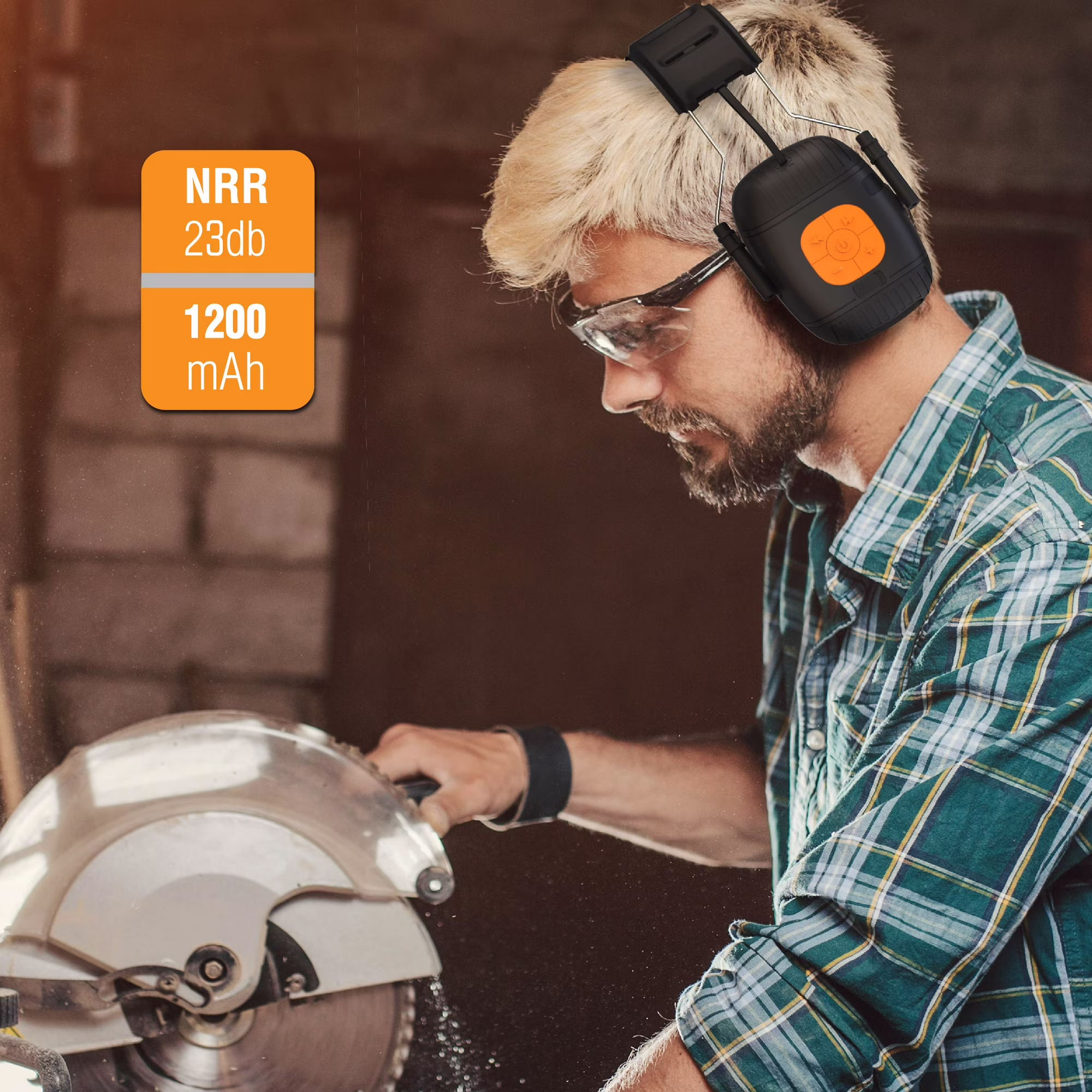 Orejeras/Protectores de sonido con bluetooth y cancelación de ruido -Tzumi - Imagen 6