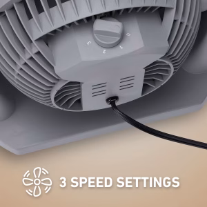 Alternative view of Ventilador de 8 pulgadas con 3 velocidades e inclinación ajustable de 90° -Holmes