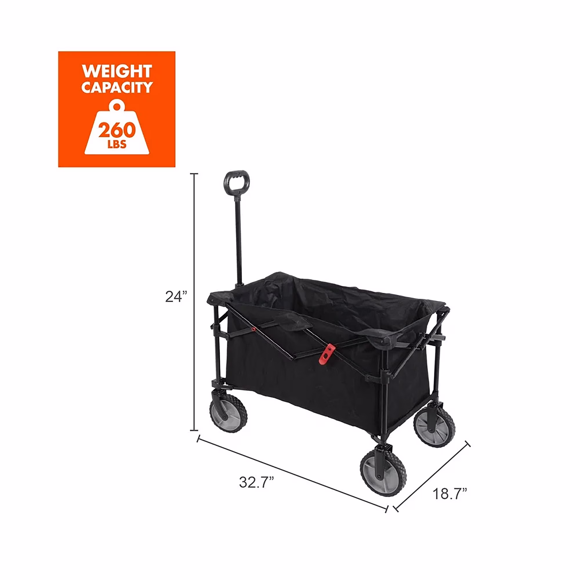 Carrito/Vagón de transporte multiusos, plegable color negro -Ozark Trail - Imagen 6