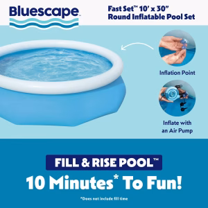Alternative view of Alberca redonda inflable de bordes suaves, 10 pies con bomba de filtro -Bluescape