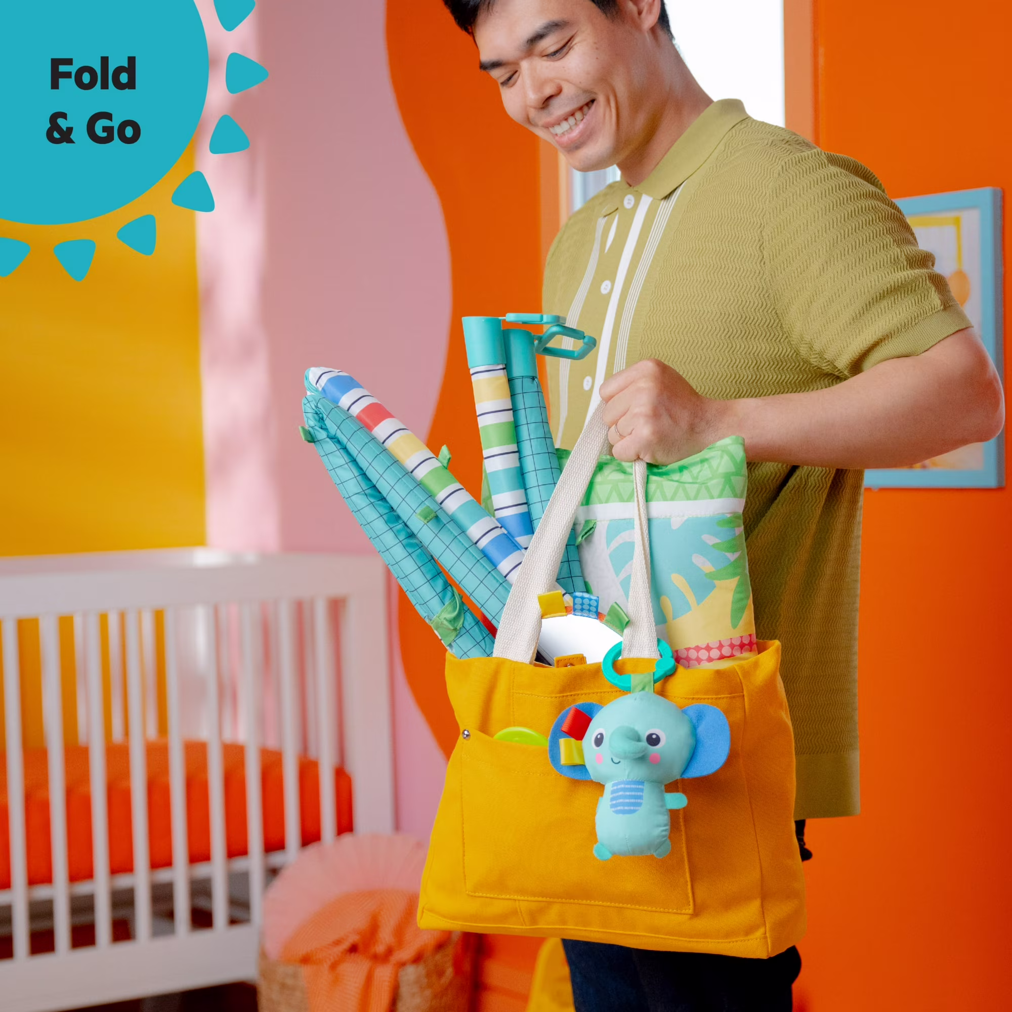 Tapete de Actividades/Gimnasio para bebes plegable -Bright Starts - Imagen 4