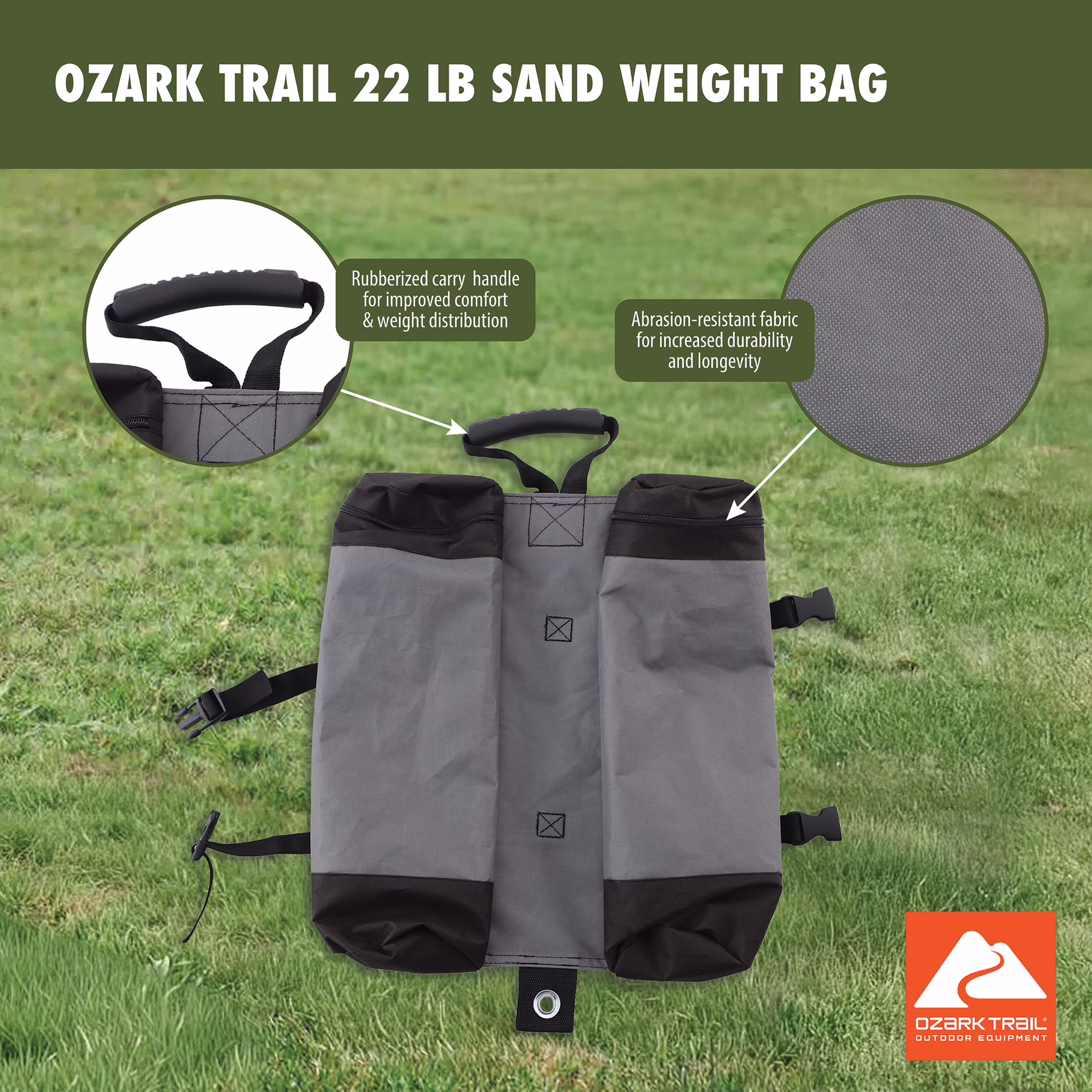 Paquete de 4 Pesas de arena negra de 22 lb para exterior -Ozark Trail - Imagen 6