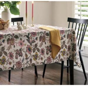 Alternative view of Mantel rectangular con diseño floral en tonos suaves de 264 x 152 cm -Threshold