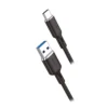 Cable de cargador de USB a USB-C de 1 metro, color negro -AEK
