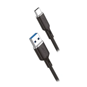 Cable de cargador de USB a USB-C de 1 metro, color negro -AEK