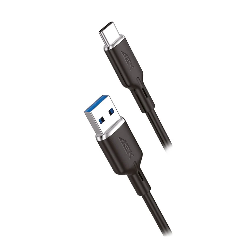 Cable de cargador de USB a USB-C de 1 metro, color negro -AEK