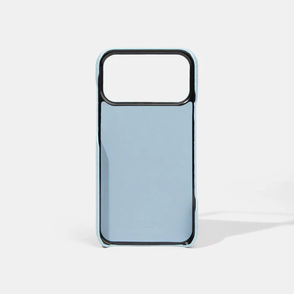 Funda de piel de cocodrilo azul claro para iPhone 17 Pro Max - Imagen 3