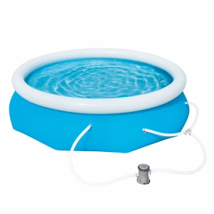 Alberca redonda inflable de bordes suaves, 10 pies con bomba de filtro -Bluescape