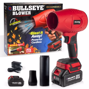 Soplador recargable inalámbrico con batería de 20V y cargador -Bullseye