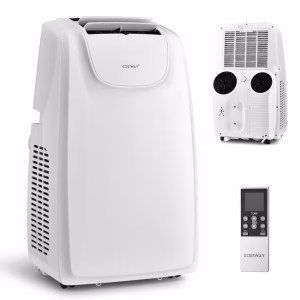 Aire acondicionado portátil 3 en 1 de 8000 BTU con doble manguera y control remoto -Costway